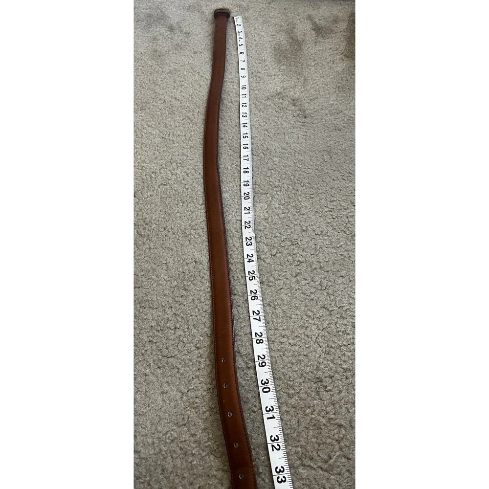 Vtg Coach Classic Leather Belt British Tan 32 in USA Classic Business 90s Work